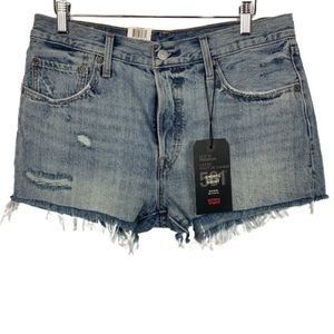 NWT Levi's 501 Mid-Rise Distressed Jean Shorts